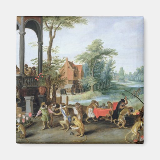 A Satire of the Folly of Tulip Mania Fridge Magnet