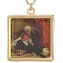 A Seated Turk, 1826 (oil on canvas) Custom Necklace