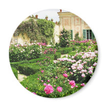 A Serene Formal Rose Garden Fridge Magnets