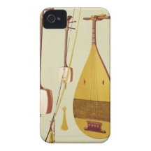 A shamisen, a kokyu and a biwa, Japanese, from 'Mu iPhone 4 Cover