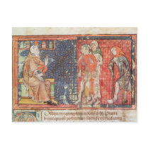 A sick man and a crippled man presented to postcard
