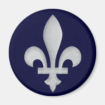 A Silver Fleur-de-lys Magnet
