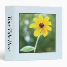 A Single Black Eyed Susan Vinyl Binder