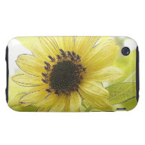 A Single Lemon Yellow Sunflower Iphone 3 Tough Covers