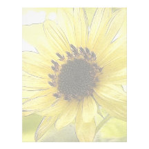 A Single Lemon Yellow Sunflower Customized Letterhead
