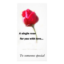 A single rose for you with love..., To someone ... Photo Card Template
