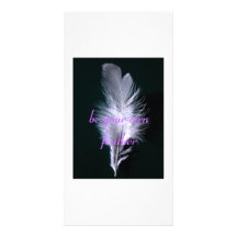 A_single_white_feather_closeup, be your own fea... photo card