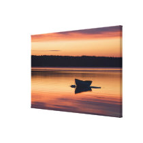 A skiff at sunrise in Eggemoggin Reach in Little
