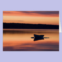 A skiff at sunrise in Eggemoggin Reach in Little cards