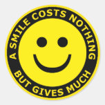 A Smile Costs Nothing, But Gives Much Round Sticker