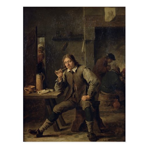 A Smoker Leaning on a Table, 1643 Post Cards