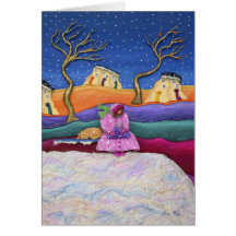 A Snowy Night - Vertical Card