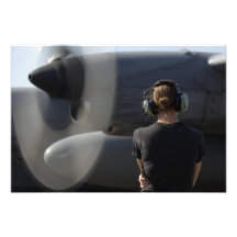 A soldier monitors the performance photo print