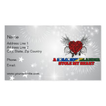 A Solomon Islander Stole my Heart Business Card Template