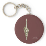 A spindle snail keychain