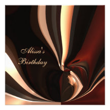 A square Melting Moment Abstract Personalized Invitation