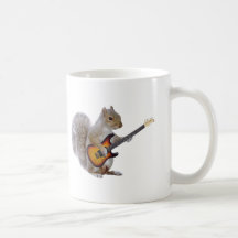 A Squirrel Playing Guitar Coffee Mugs