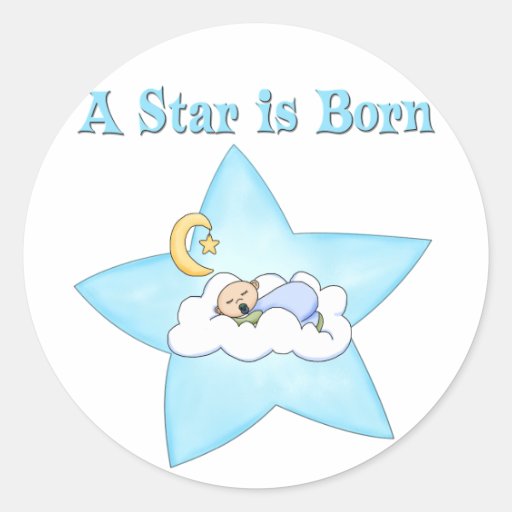 A Star is Born  Baby Boy Sticker