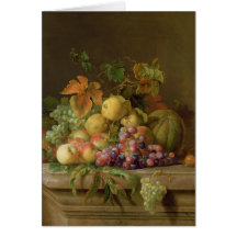 A Still Life of Melons, Grapes and Peaches Cards