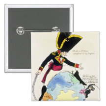 A Stoppage to a Stride over the Globe, 1803 Button