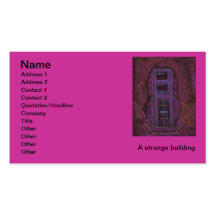 A strange building, Name, Address 1, Address 2,... Business Card Templates