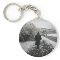 A Stroll in the Snow Key Chain