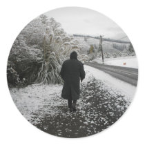 A Stroll in the Snow Sticker