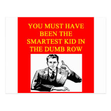a stupid  insult post card