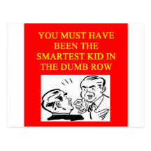 a stupid  insult postcard