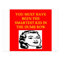 a stupid  insult postcards
