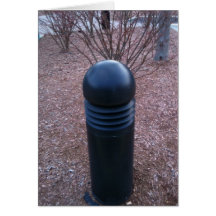 a suggestive lamp bumper post greeting cards