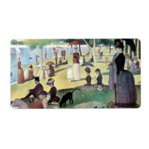 A Sunday Afternoon on La Grande Jatte by Seurat Custom Shipping Labels