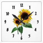 A Sunflower Mommy's Love Square Wall Clocks