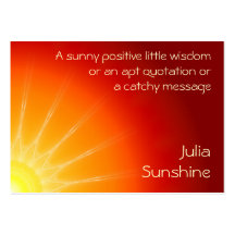 A sunny positive business card