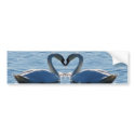 A Swan Heart Kiss, Reflections of Love bumper stickers
