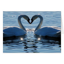 A Swan Heart Kiss, Reflections of Love Card