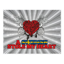 A Swedish Stole my Heart Postcards