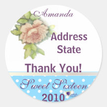 A Sweet Sixteen Rose Sticker-Customize