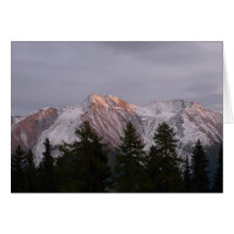 A Swiss Mountain at Sunset 01 Greeting Cards