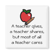 A teacher cares-Customized it Refrigerator Magnet