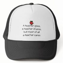 A teacher cares hats