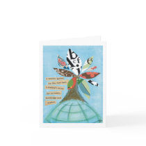 A teacher ignites the fire note card