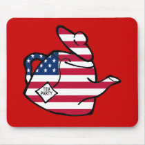 A Teapot in American Flag Colours Mouse Pads