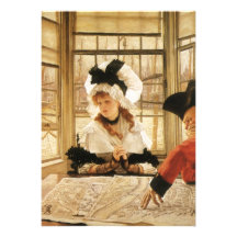 A Tedious Story by James Tissot Personalized Invitations