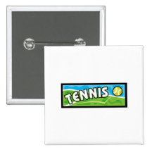 A Tennis Logo Pinback Button