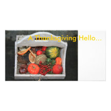 A Thanksgiving Hello... Photo Greeting Card