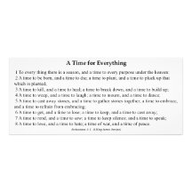 A Time for Everything Prayer Card Full Color Rack Card