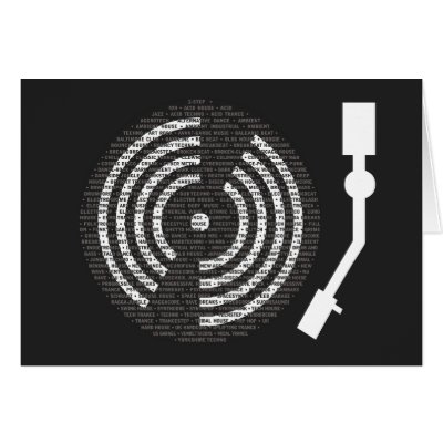 A to Z Turntable Dark Folding Card by Madinagoodway