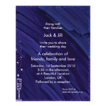 a Toast! (blue) 4.25x5.5 Personalized Invitation