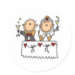 A Toast To The Bride And Groom Sticker